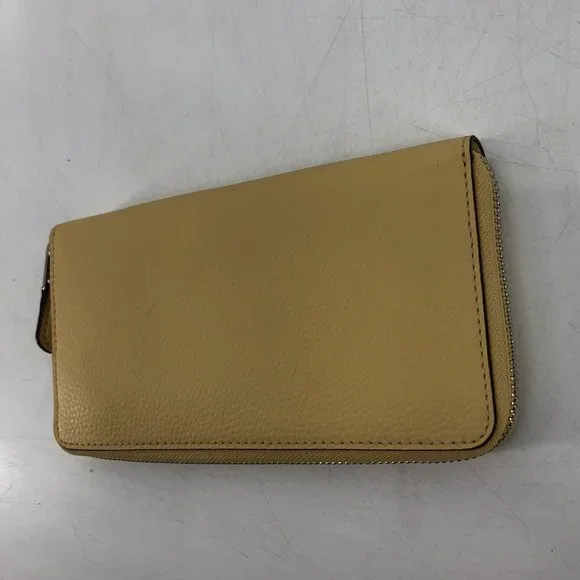 Coach Accordion zip crossgrain leather wallet Vanilla silver - Picture 15 of 16